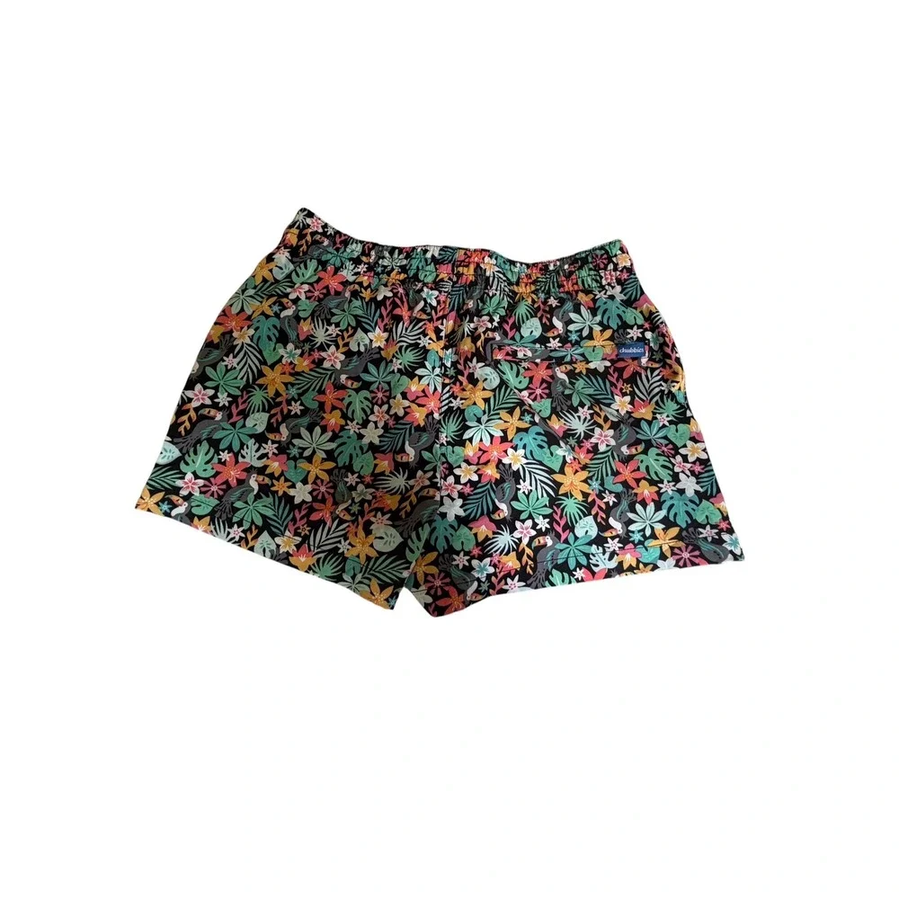 Chubbies The Boomerslams Classic Swim Trunks Floral Toucan 4in Inseam Small NWT